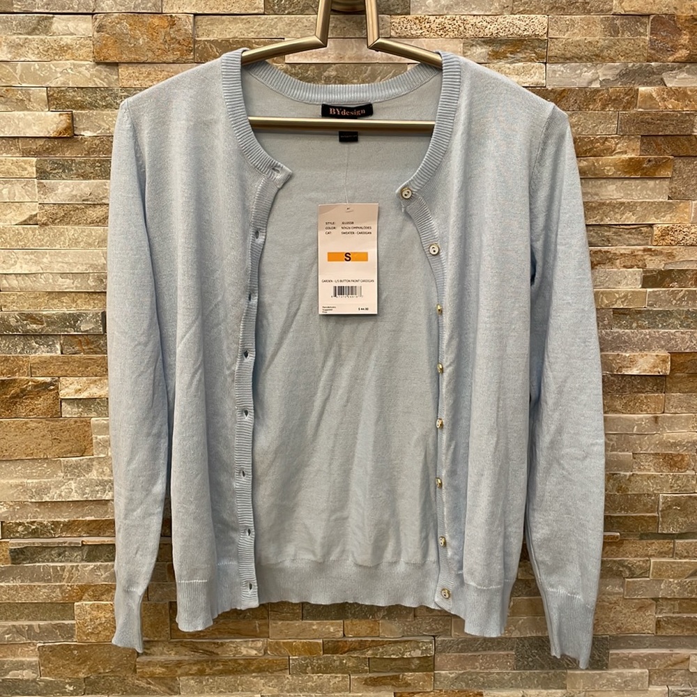 NEW Baby Blue Cardigan Sweater